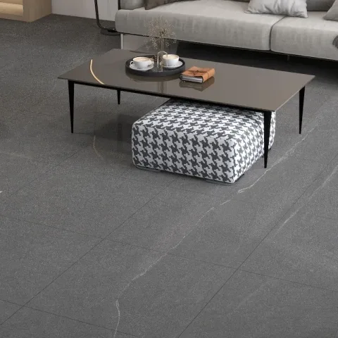 Bàn trà phòng khách Đắc Chiến Luxury mặt đá Ceramic bóng kèm đôn nỉ